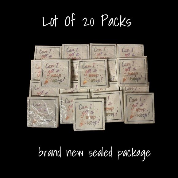 Cocktail Napkins Lot of 20 Can I get a Woop Woop Design Brand New In Package - Picture 1 of 2